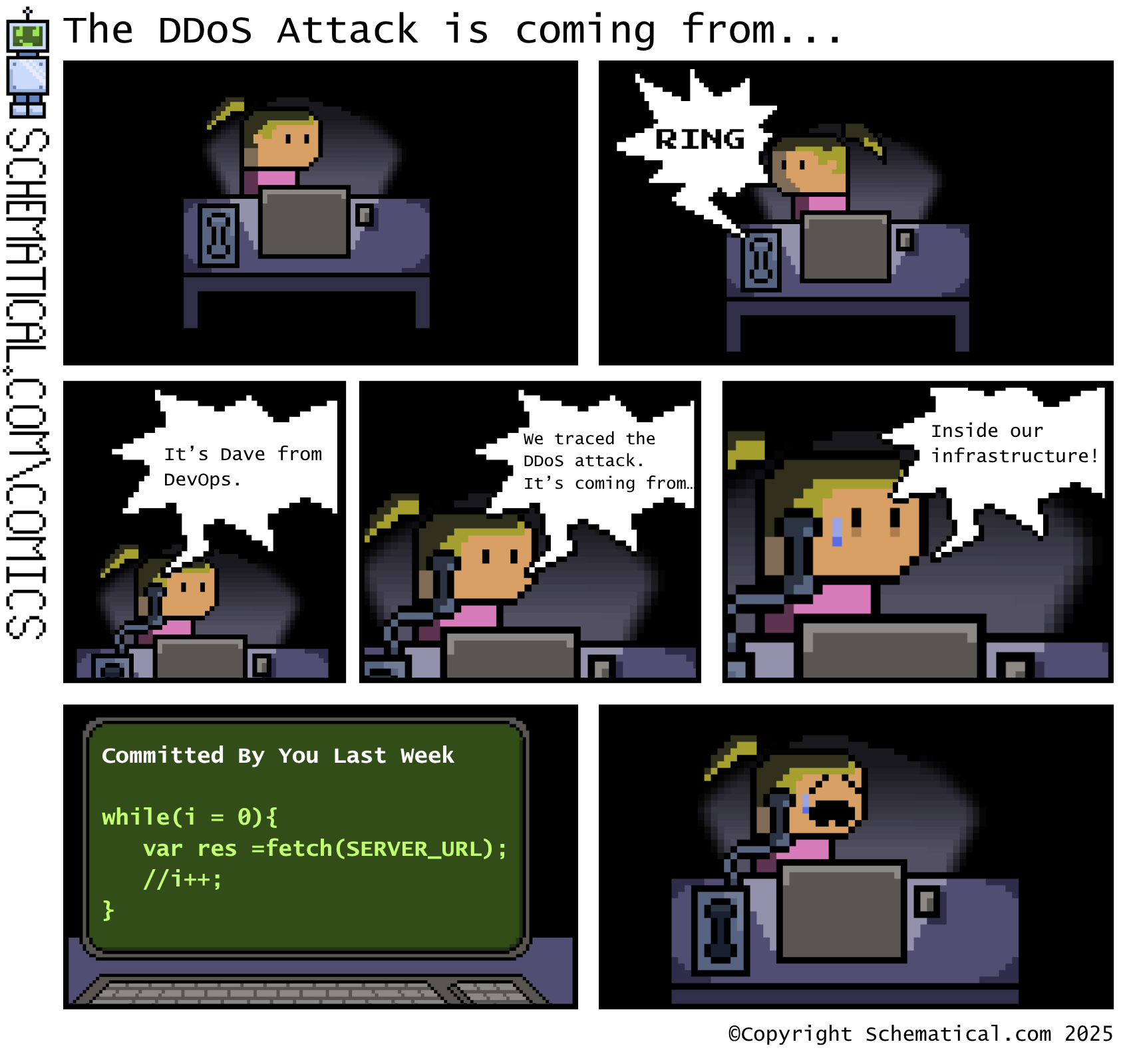 Comic: It’s coming from inside our infrastructure - DDoScream